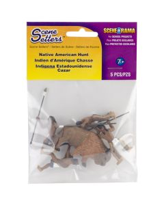 Woodland Scenics Scene Setters(R) Figurines-Native American Hunt 5/Pkg - Scene Setters(R) Figurines-Native American Hunt 5/Pkg