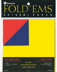 Yasutomo Fold 'Ems Origami 2-Sided Paper 5.875" 18/Pkg-Solid/Solid