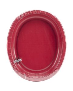 Creative Converting Dinner Platter 10"X12" 8/Pkg-Classic Red