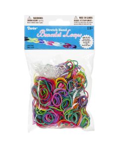 Darice Stretch Band Bracelet Loops 600/Pkg W/24 Clips-Multicolor