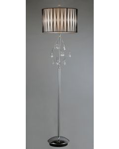 Warehouse of Tiffany Chrome Crystal Floor Lamp