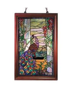 Warehouse of Tiffany Tiffany-style Peacock  Window Panel