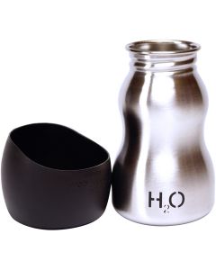 H2O4K9 Stainless Steel K9 Water Bottle 9.5oz-Stainless Steel