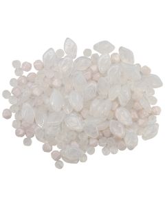 Mode International Square Tube Glass Beads 2oz-Pressed Opal Mix