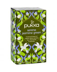 Pukka Herbal Teas Tea - Organic - Green - Serene Jasmine - 20 Bags - Case of 6