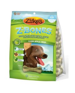 Zuke's Z-Bones Grain Free Edible Dental Chews Clean Apple Crisp 18 count Small