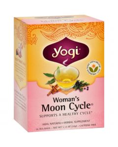 Yogi Woman's Moon Cycle Herbal Tea Caffeine Free - 16 Tea Bags - Case of 6