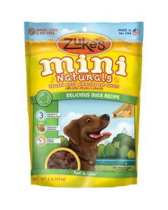 Zuke's Mini Naturals Moist Miniature Treat for Dogs Delicious Duck 1 lbs.