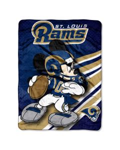 The Northwest Company Rams 46"x60" Mickey Micro Raschel Throw (NFL) - Rams 46"x60" Mickey Micro Raschel Throw (NFL)