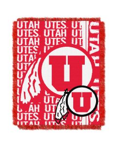 The Northwest Company Utah College 48x60 Triple Woven Jacquard Throw - Double Play Series