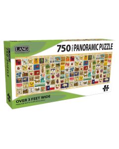 LANG Panoramic Puzzle 750 Pieces 38"X11"-Stamp Collection