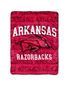 The Northwest Company Arkansas Micro Grunge  Micro 46x60 Raschel Throw (College) - Arkansas Micro Grunge  Micro 46x60 Raschel Throw (College)