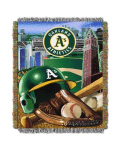 The Northwest Company Athletic A's  "Home Field Advantage" 48x60 Tapestry Throw