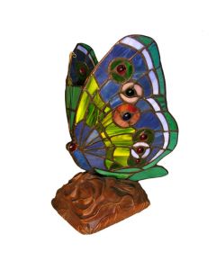 Warehouse of Tiffany Tiffany-style Green Butterfly Table Lamp