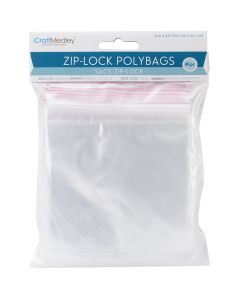 Multicraft Imports Ziplock Polybags 40/Pkg-4"X4" Clear