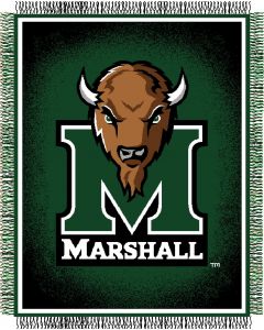 The Northwest Company Marshall U "Focus" 48"x60" Triple Woven Jacquard Throw (College) - Marshall U "Focus" 48"x60" Triple Woven Jacquard Throw (College)