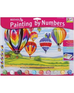 Reeves Paint By Number Kit 12"X16"-Hot Air Balloons
