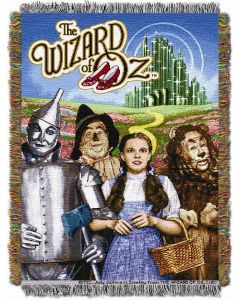 The Northwest Company Wizard of Oz Group Entertainment 48x60 Metallic Tapestry Throw