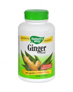 Nature's Way Ginger Root - 180 Capsules