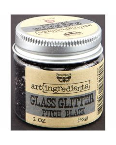 Prima Marketing Finnabair Art Ingredients Glass Glitter 2oz-Pitch Black