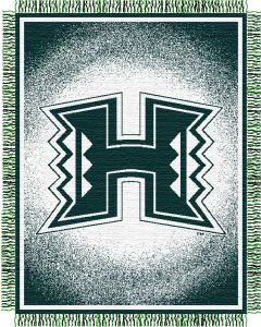 The Northwest Company Hawaii "Focus" 48"x60" Triple Woven Jacquard Throw (College) - Hawaii "Focus" 48"x60" Triple Woven Jacquard Throw (College)