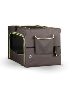 K&H Pet Products Classy Go Soft Pet Crate Extra Large Brown/Lime Green 41.73" x 27.95" x 26.97"