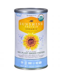 Sunshine Protein - Organic - Plant-Based - Vanilla - 12 oz