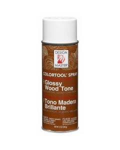 Design Master Glossy Stain Aerosol Spray 12oz-Glossy Wood Tone