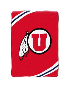 The Northwest Company UTAH "Force" 60"80" Raschel Throw (College) - UTAH "Force" 60"80" Raschel Throw (College)