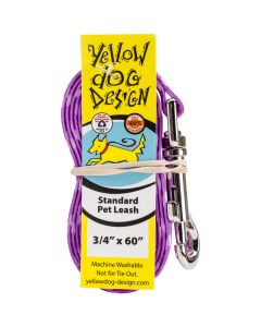 Yellow Dog Design Yellow Dog Lead .75"X60"-New Purple Polka Dot
