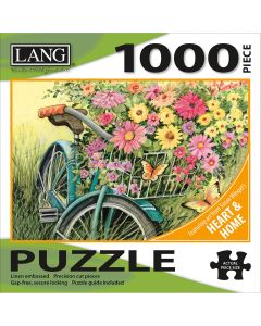 LANG NEW! Jigsaw Puzzle 1000 Pieces 29"X20"-Bicycle Bouquet