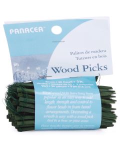 Panacea Wood Picks 3" 90/Pkg-Green