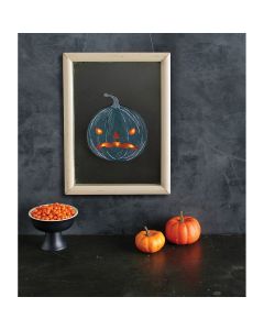 Martha Stewart Light Up Pumpkin Mirror Cling 1/Pkg-Spooky Night