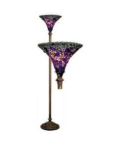 Warehouse of Tiffany Tiffany-style Blue Star Torchiere
