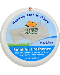 Citrus Magic Solid Air Freshener - Pure Linen - Case of 6 - 8 oz