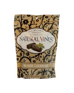 Natural Vines Black Soft Licorice - 8 oz - Case of 6