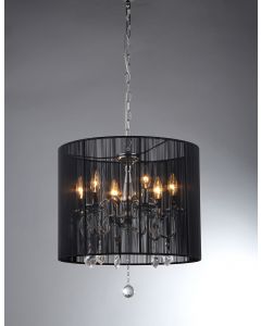 Warehouse of Tiffany Sylvia 6-light Chrome Crystal Chandelier