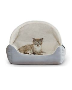 K&H Pet Products Lounge Sleeper Hooded Pet Bed Teal 20" x 25" x 13"