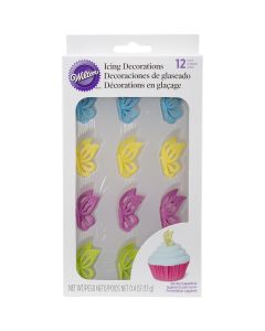 Wilton Royal Icing Decorations 12/Pkg-Butterfly Silhouettes