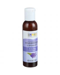 Aura Cacia Aromatherapy Massage Cream - Lavender - 4 oz