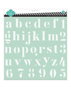 American Crafts Heidi Swapp Stencil 12"X12"-Alphabet