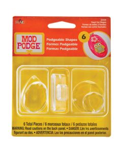 Plaid:Craft Mod Podge Podgeable Shapes 6/Pkg-Facet Cut