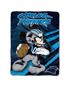 The Northwest Company Panthers 46"x60" Mickey Micro Raschel Throw (NFL) - Panthers 46"x60" Mickey Micro Raschel Throw (NFL)