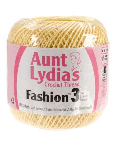 Coats Crochet Aunt Lydia's Fashion Crochet Thread Size 3-Maize