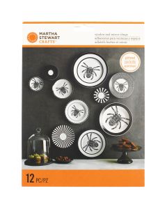 Martha Stewart Gothic Lace Mirror Clings 12/Pkg-Spider