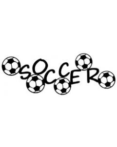 Scrapbook 101 Cardstock Laser Die-Cut Border 2.5"X12"-Soccer