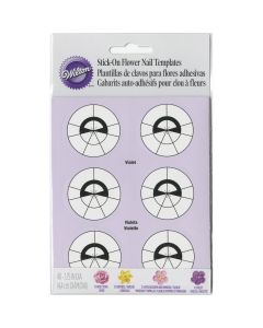 Wilton Flower Nail Templates 48/Pkg-1.75"