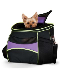 Comfy Go Back Pack Pet Carrier - K&H Pet Products Classy Go Soft Pet Crate Small Brown/Lime Green 24.02" x 17.91" x 16.93"