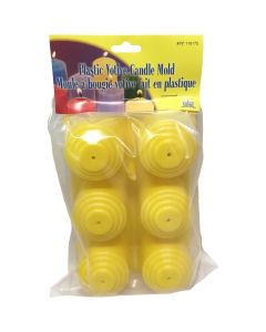 Yaley Platsic Votive Candle Mold-Round 6 Cavity