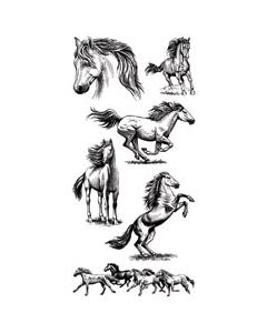 Inkadinkado Clear Stamps 4"X8"-Horses